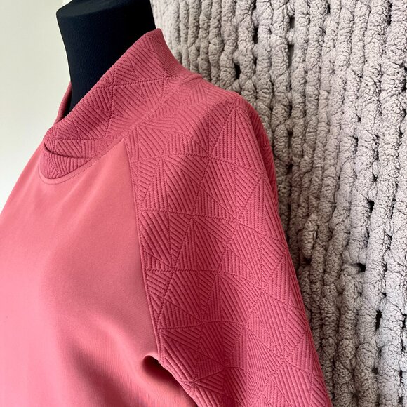 Levelwear Verve Rose Pink Textured Athleisure Top Large - Picture 6 of 13
